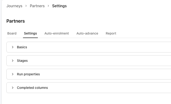 myne journey board settings