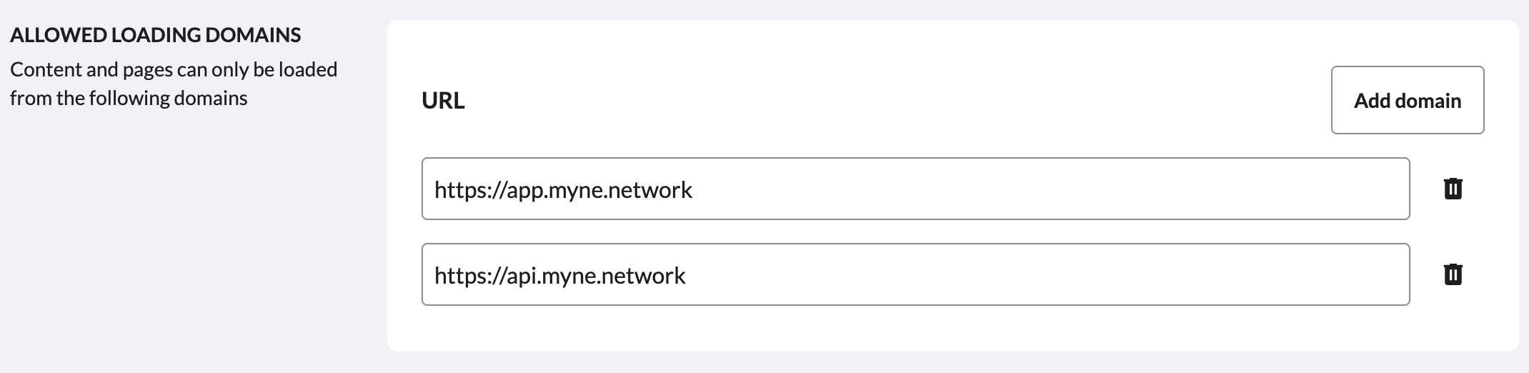 domain mapping myne lightspeed-k web extension